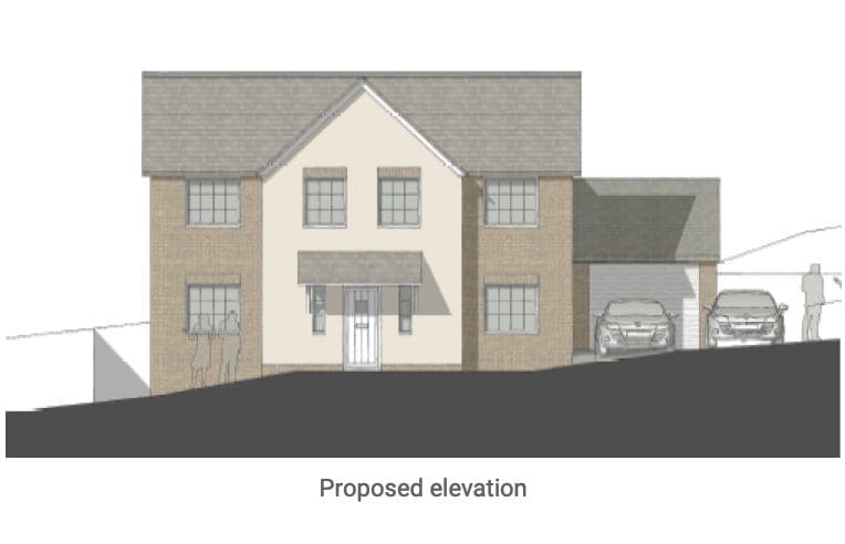 Image of architectural drawing of a new build house
