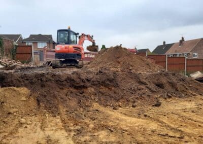 Image of the groundwork for a new build 4 bedroomed eco home